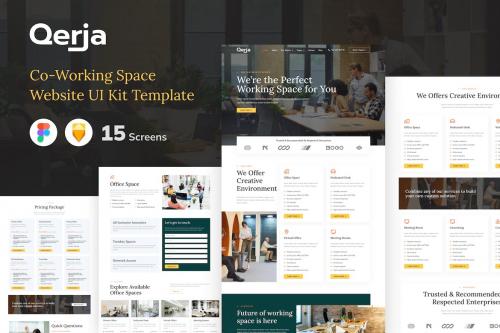 Coworking & Creative Hub Space Website UI Template Coworking & Creative Hub Space Website UI Template