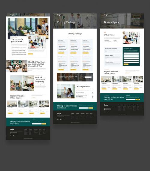 Coworking & Creative Hub Space Website UI Template Coworking & Creative Hub Space Website UI Template