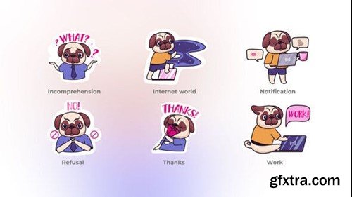 Videohive Pug Sticker Pack - Stone Pictures Concepts 49000995 Videohive Pug Sticker Pack - Stone Pictures Concepts 49000995