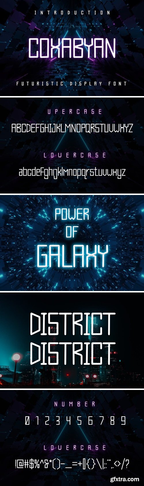 COXABYAN - Futuristic Display Font SSYVBX8