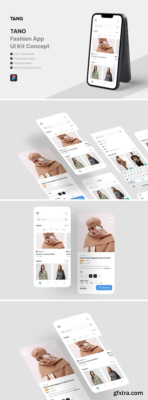 TANO - Fashion App UI Kit D836QGF TANO - Fashion App UI Kit D836QGF