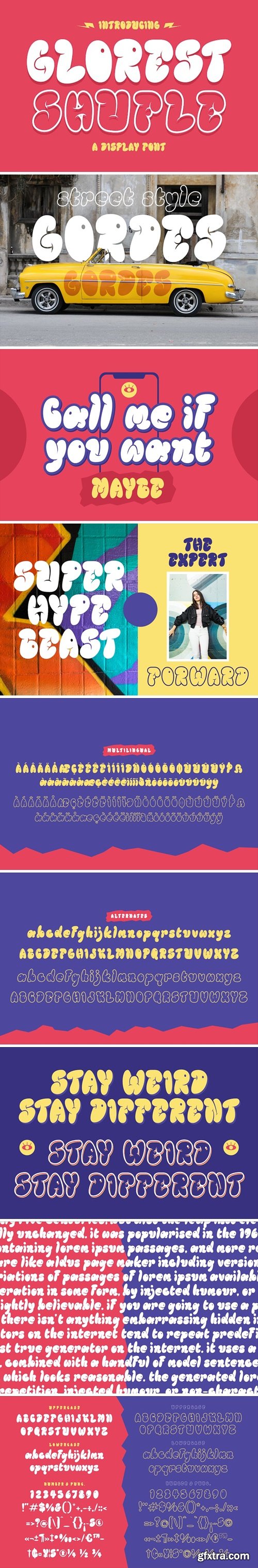 Glorest Shufle A Display Font Glorest Shufle A Display Font