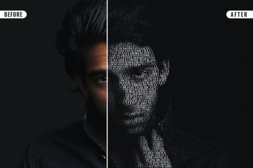 Text Cutout Photo Effect