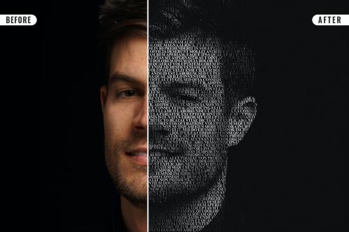 Text Cutout Photo Effect