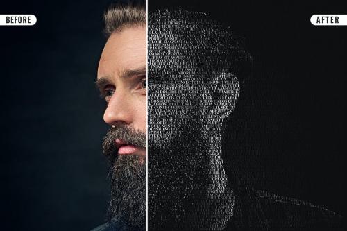 Text Cutout Photo Effect