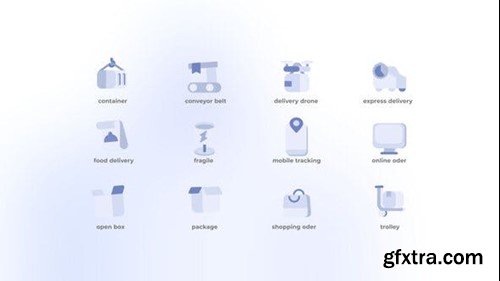 Videohive Delivery - Flat Icons 49188008 Videohive Delivery - Flat Icons 49188008