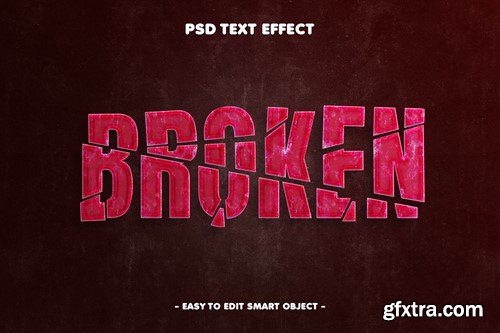 Broken Scattered Text Effect Layer Style CH25598