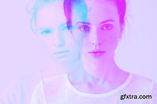 Double Color Exposure Photo Effect GBYRDL2