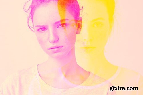 Double Color Exposure Photo Effect GBYRDL2