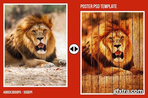 Square & Poster - Old Wood Painting Effect KE9MKPQ