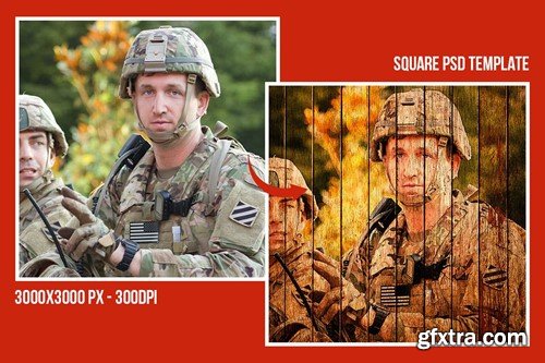 Square & Poster - Old Wood Painting Effect KE9MKPQ