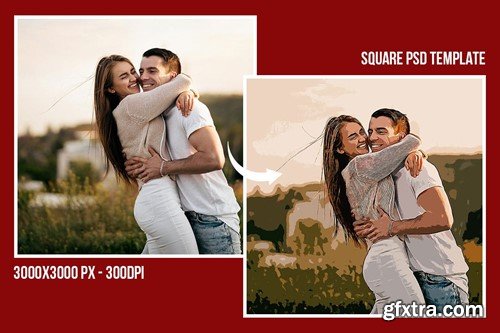 Square & Poster - Vector Art Painting Effects G4V98YH