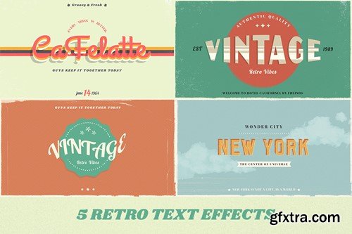 5 Vintage Retro Text Effects NY7AKMR 5 Vintage Retro Text Effects NY7AKMR