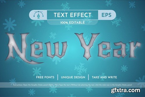 New Year - Editable Text Effect, Font Style PR7KZH6 New Year - Editable Text Effect, Font Style PR7KZH6