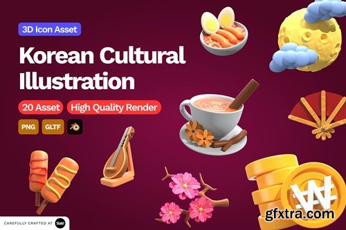 3D Korean Cultural Illustration GSK85WW