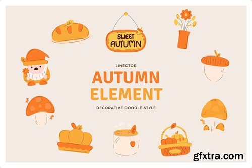 Flat Doodle Autumn YFAYXTK