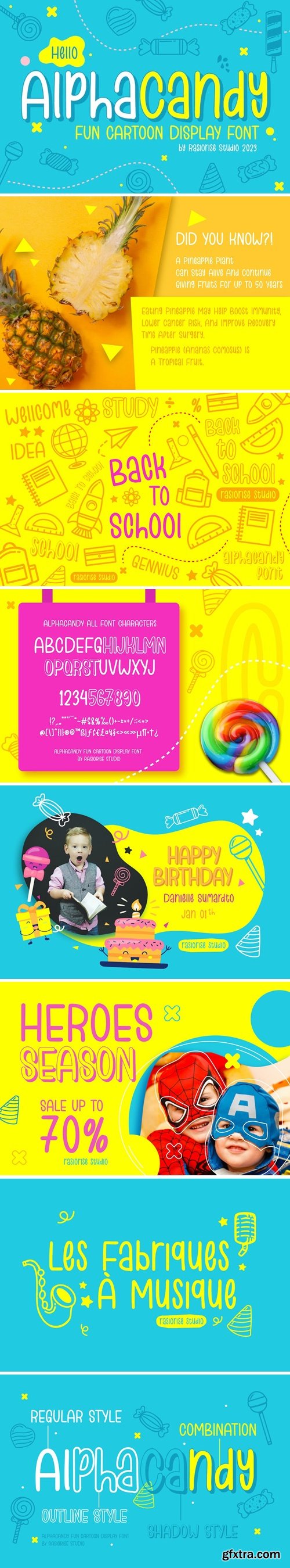 Alpha Candy - Display Fun Font