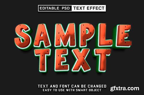 Watermelon Editable Text Effect HYS9WK3