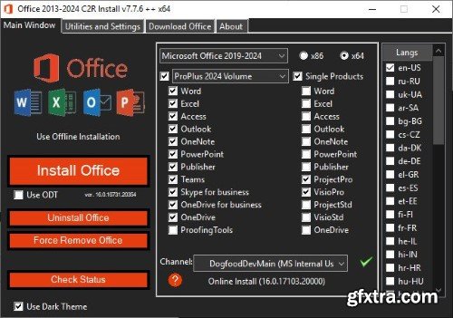 Office 2013-2024 C2R Install + Lite v7.7.7.7 r6