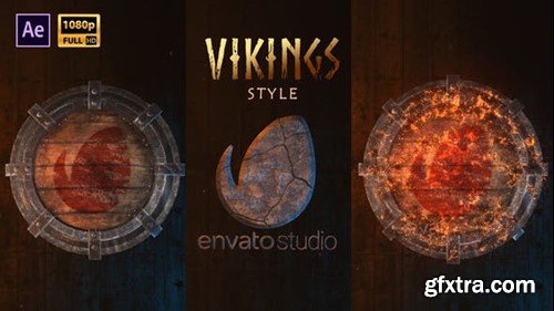 Videohive Vikings Style Cinematic Shield Logo Reveal 24003501