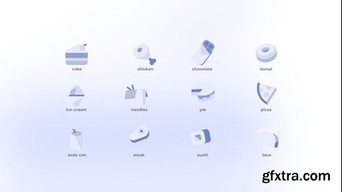 Videohive Fastfood - Flat Icons 49203116