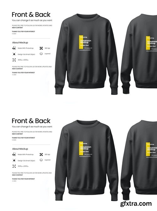 Black Sweater Mockup U329BC2