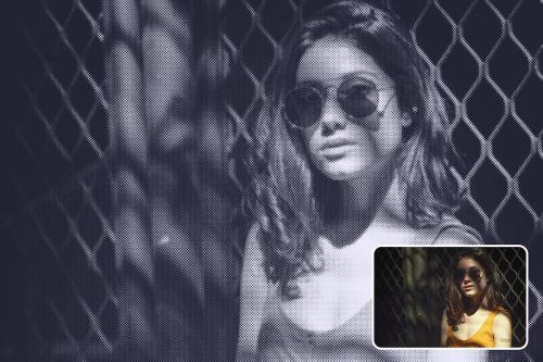 Sparkle Halftone Photo Effect Sparkle Halftone Photo Effect