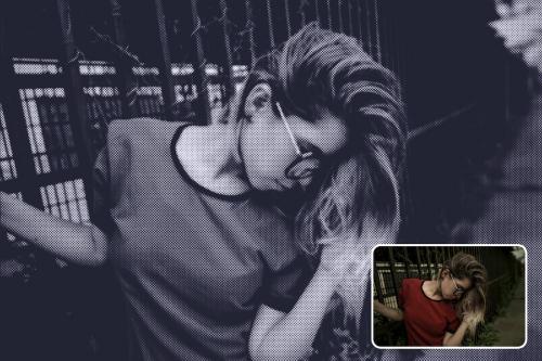 Sparkle Halftone Photo Effect Sparkle Halftone Photo Effect