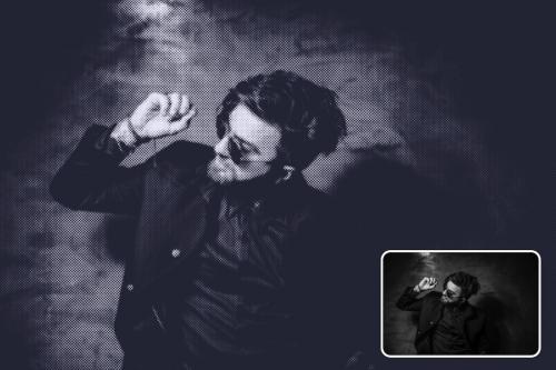 Sparkle Halftone Photo Effect Sparkle Halftone Photo Effect