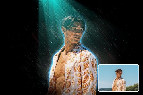 Hologram Photo Effect Hologram Photo Effect