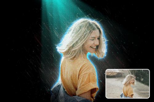 Hologram Photo Effect Hologram Photo Effect