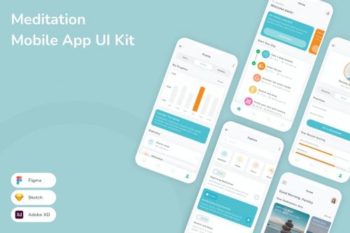 Meditation Mobile App UI Kit Meditation Mobile App UI Kit