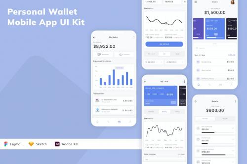 Personal Wallet Mobile App UI Kit Personal Wallet Mobile App UI Kit