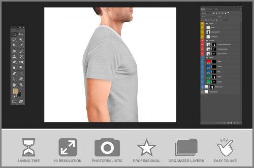 T-Shirt Mockup - Side View T-Shirt Mockup - Side View