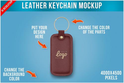 Leather Keychain Mockup Leather Keychain Mockup