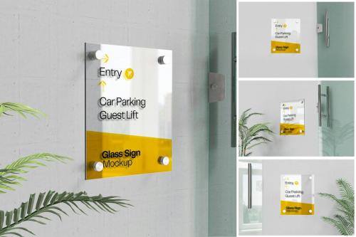 Glass Sign Mockup Glass Sign Mockup