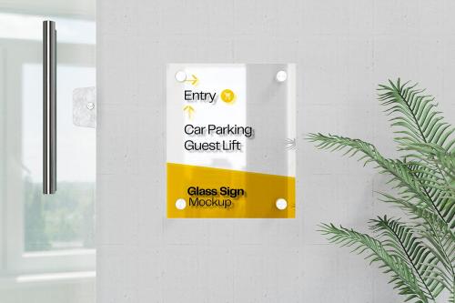 Glass Sign Mockup Glass Sign Mockup