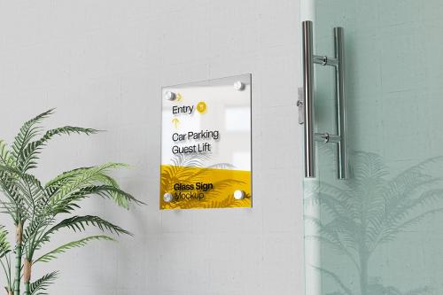Glass Sign Mockup Glass Sign Mockup