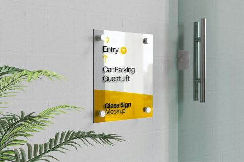 Glass Sign Mockup Glass Sign Mockup