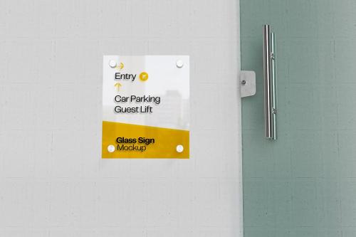 Glass Sign Mockup Glass Sign Mockup