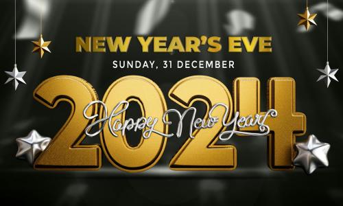 New Year 2024 Background with Stylized 3D Text New Year 2024 Background with Stylized 3D Text