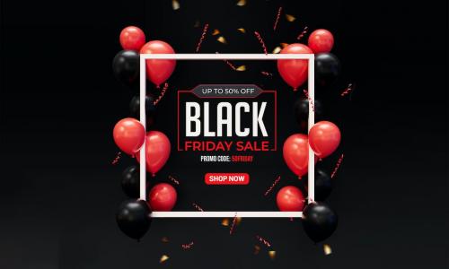 Black Friday Sale Banner Background Template