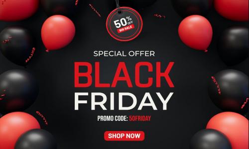Black Friday Sale Banner Background Template
