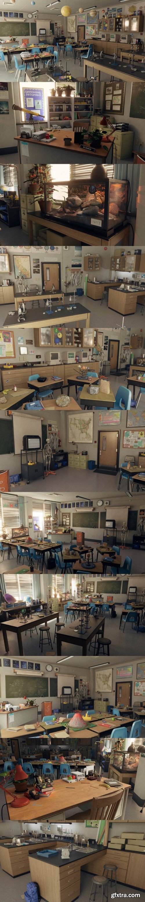 Unreal Engine - High School Science Lab Classroom 4.18-4.27, 5.0-5.3