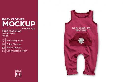 Baby Clothes Mockup Baby Clothes Mockup