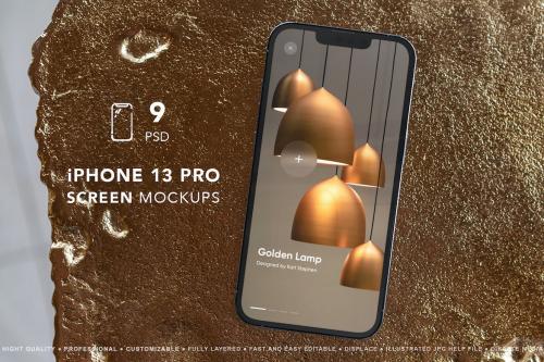 iPhone Pro 13 Screen Mockups iPhone Pro 13 Screen Mockups