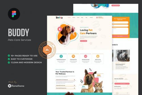 Buddy - Pet Care Services Figma Template Buddy - Pet Care Services Figma Template