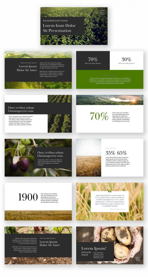 Presentation Layout with Green Accents - 248033926
