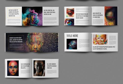 Magazine Layout with Orange Accents