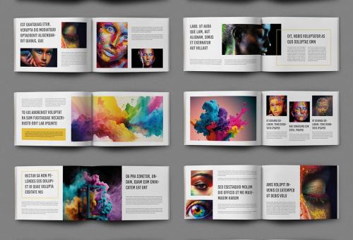 Magazine Layout with Orange Accents